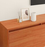 VidaXL Wandkast Wasbruin 100 x 30 x 35 cm Massief grenenhout