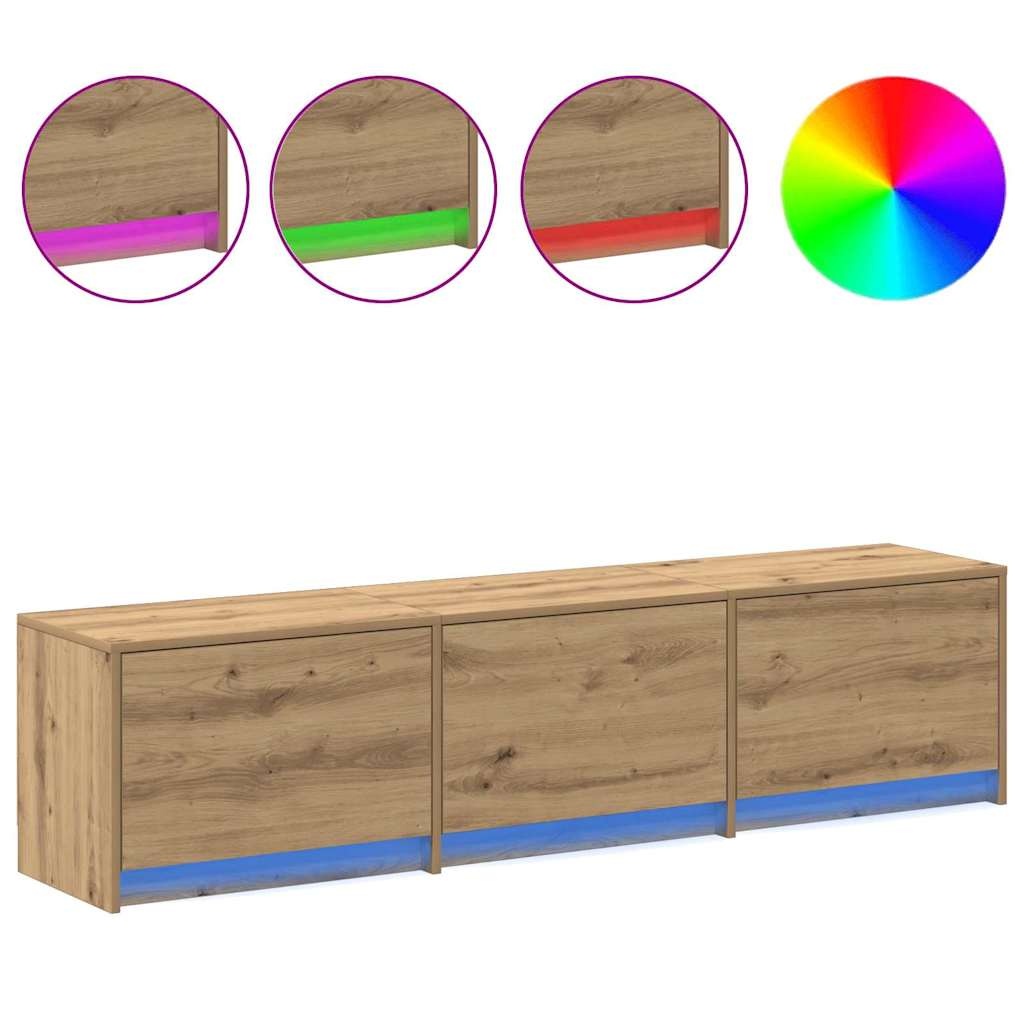 VidaXL TV-kast met lade Artisan Eiken 162,5 x 34 x 40 cm Bewerkt hout