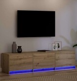 VidaXL TV-kast met lade Artisan Eiken 162,5 x 34 x 40 cm Bewerkt hout
