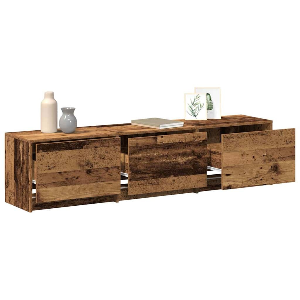 VidaXL TV-kast met lade Oud hout 162,5 x 34 x 40 cm Bewerkt hout