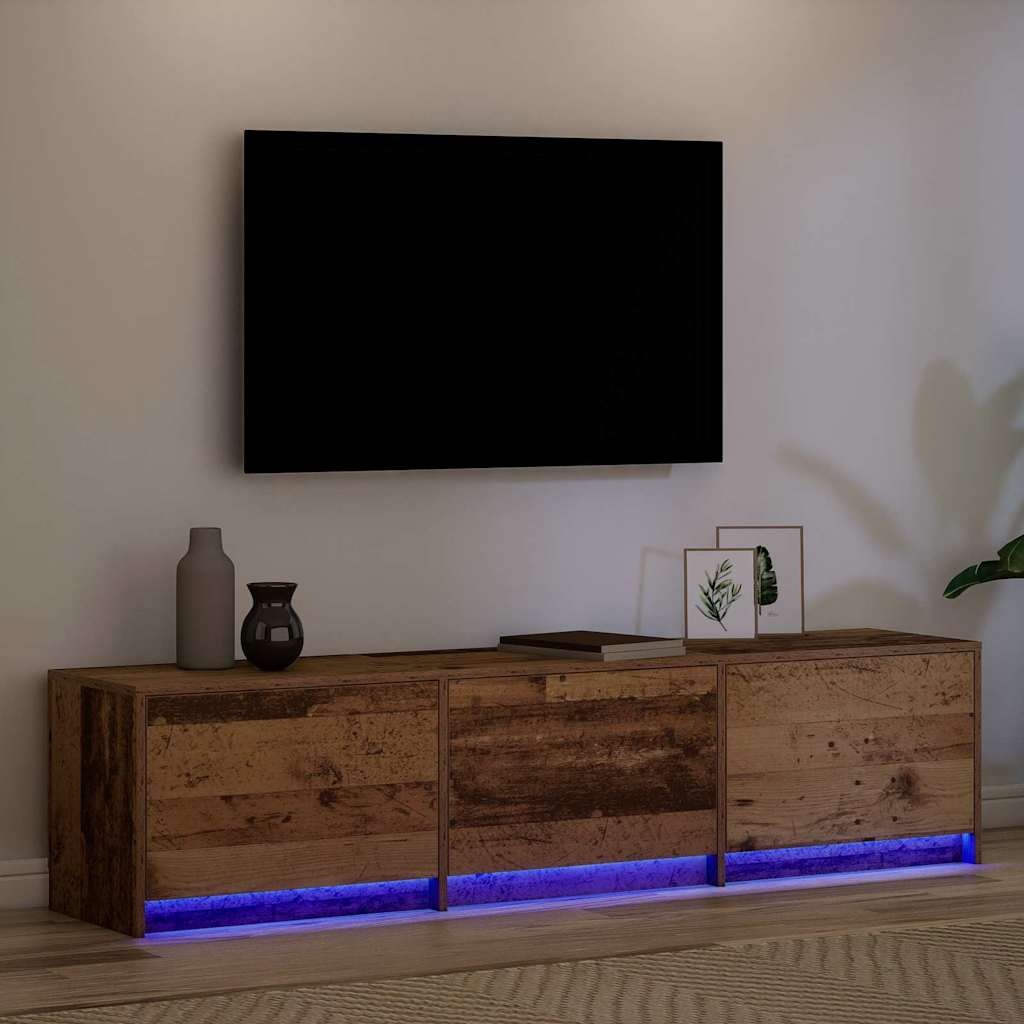 VidaXL TV-kast met lade Oud hout 162,5 x 34 x 40 cm Bewerkt hout