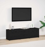 VidaXL TV-kast met lade Zwart eiken 140 x 34 x 40 cm Bewerkt hout