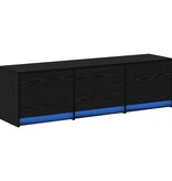 VidaXL TV-kast met lade Zwart eiken 140 x 34 x 40 cm Bewerkt hout