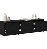 VidaXL TV-kast met lade Zwart eiken 140 x 34 x 40 cm Bewerkt hout