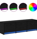 VidaXL TV-kast met lade Zwart eiken 140 x 34 x 40 cm Bewerkt hout