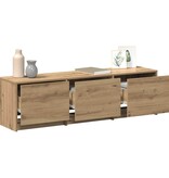 VidaXL TV-kast artisanaal eikenkleurig 140 x 34 x 40 cm Bewerkt hout