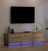 VidaXL TV-kast artisanaal eikenkleurig 140 x 34 x 40 cm Bewerkt hout