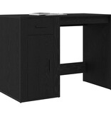VidaXL Bureau met lade Zwart Eiken 100 x 49 x 75 cm Bewerkt hout