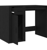 VidaXL Bureau met lade Zwart Eiken 100 x 49 x 75 cm Bewerkt hout