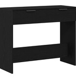 VidaXL Wandtafel met lade Zwart eiken 90 x 36 x 75 cm Bewerkt hout