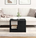 VidaXL Salontafel with Drawer Zwart eiken 50 x 50 x 36 cm Bewerkt hout