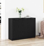 VidaXL Dressoir Zwart 90.5 x 30 x 70 cm Bewerkt hout