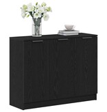 VidaXL Dressoir Zwart 90.5 x 30 x 70 cm Bewerkt hout