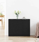 VidaXL Dressoir Zwart 90.5 x 30 x 70 cm Bewerkt hout