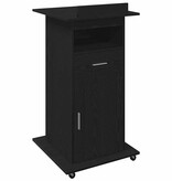 VidaXL Podium met lade Zwart eiken 55 x 55 x 107 cm Bewerkt hout