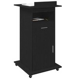 VidaXL Podium met lade Zwart eiken 55 x 55 x 107 cm Bewerkt hout