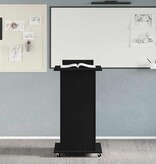 VidaXL Podium met lade Zwart eiken 55 x 55 x 107 cm Bewerkt hout