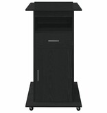 VidaXL Podium met lade Zwart eiken 55 x 55 x 107 cm Bewerkt hout