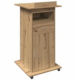 VidaXL Podium artisanaal eikenkleurig 55 x 55 x 107 cm Bewerkt hout