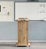 VidaXL Podium artisanaal eikenkleurig 55 x 55 x 107 cm Bewerkt hout