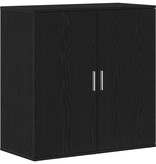 VidaXL Dressoir Zwart eiken 79 x 38 x 80 cm Bewerkt hout