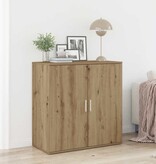 VidaXL Dressoir artisanaal eikenkleurig 79 x 38 x 80 cm Bewerkt hout