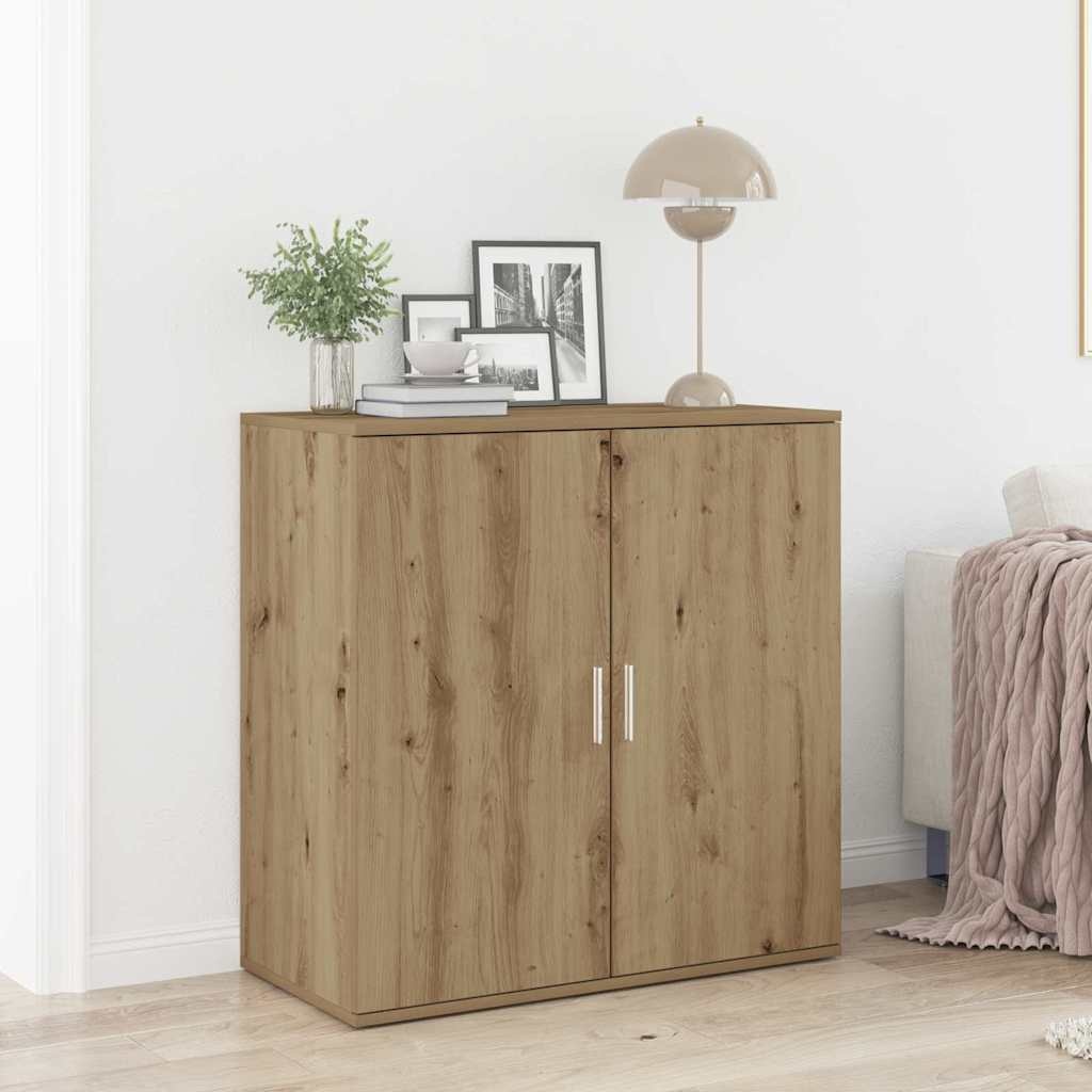 VidaXL Dressoir artisanaal eikenkleurig 79 x 38 x 80 cm Bewerkt hout