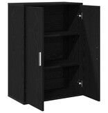 VidaXL Dressoir Zwart eiken 60 x 31 x 84 cm Bewerkt hout