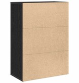 VidaXL Dressoir Zwart eiken 60 x 31 x 84 cm Bewerkt hout