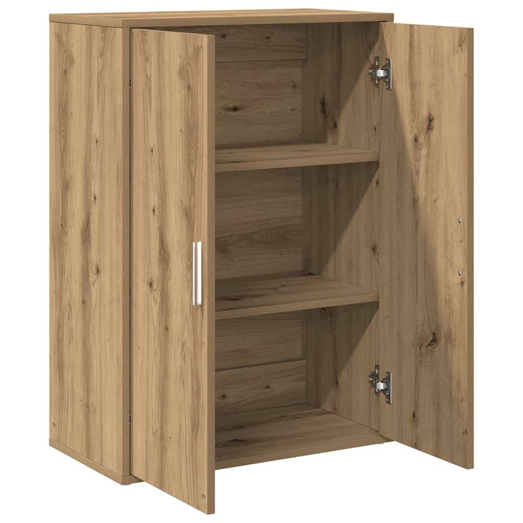 VidaXL Dressoir artisanaal eikenkleurig 60 x 31 x 84 cm Bewerkt hout