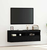 VidaXL TV Wandkast Zwart eiken 60 x 30 x 40 cm Bewerkt hout