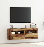 VidaXL TV Wandkast Oud hout 60 x 30 x 40 cm Bewerkt hout