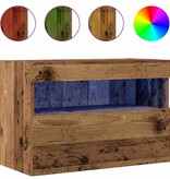 VidaXL TV Wandkast Oud hout 60 x 30 x 40 cm Bewerkt hout