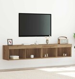 VidaXL TV-kast 2 pcs Artisan Eiken 80 x 30 x 30 cm Bewerkt hout