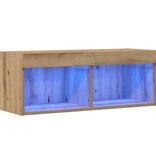 VidaXL TV-kast artisanaal eikenkleurig 80 x 30 x 30 cm Bewerkt hout