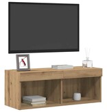 VidaXL TV-kast artisanaal eikenkleurig 80 x 30 x 30 cm Bewerkt hout