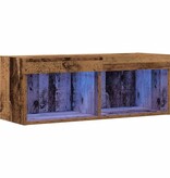 VidaXL TV-kast Wandgemonteerd Oud hout 80 x 30 x 30 cm Bewerkt hout