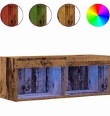 VidaXL TV-kast Wandgemonteerd Oud hout 80 x 30 x 30 cm Bewerkt hout