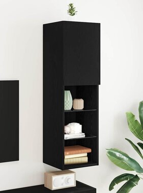 VidaXL TV-kast Zwart 30.5 x 30 x 102 cm Bewerkt hout