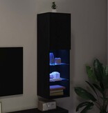 VidaXL TV-kast Zwart 30.5 x 30 x 102 cm Bewerkt hout