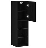 VidaXL TV-kast Zwart 30.5 x 30 x 102 cm Bewerkt hout