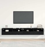 VidaXL TV Wandkast 2 pcs Zwart eiken 100 x 30 x 30 cm Bewerkt hout