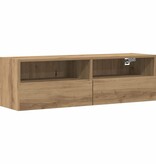 VidaXL TV Wandkast 2 pcs artisanaal eikenkleurig 100 x 30 x 30 cm