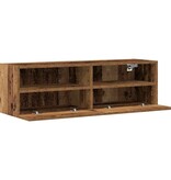 VidaXL TV Wandkast Oud hout 100 x 30 x 30 cm Bewerkt hout