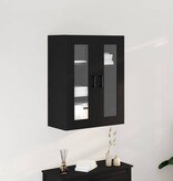 VidaXL Wandkast Zwart eiken 69.5 x 34 x 90 cm Bewerkt hout