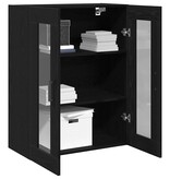 VidaXL Wandkast Zwart eiken 69.5 x 34 x 90 cm Bewerkt hout