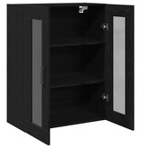 VidaXL Wandkast Zwart eiken 69.5 x 34 x 90 cm Bewerkt hout