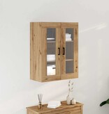 VidaXL Wandkast artisanaal eikenkleurig 69.5 x 34 x 90 cm Bewerkt hout