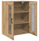 VidaXL Wandkast artisanaal eikenkleurig 69.5 x 34 x 90 cm Bewerkt hout