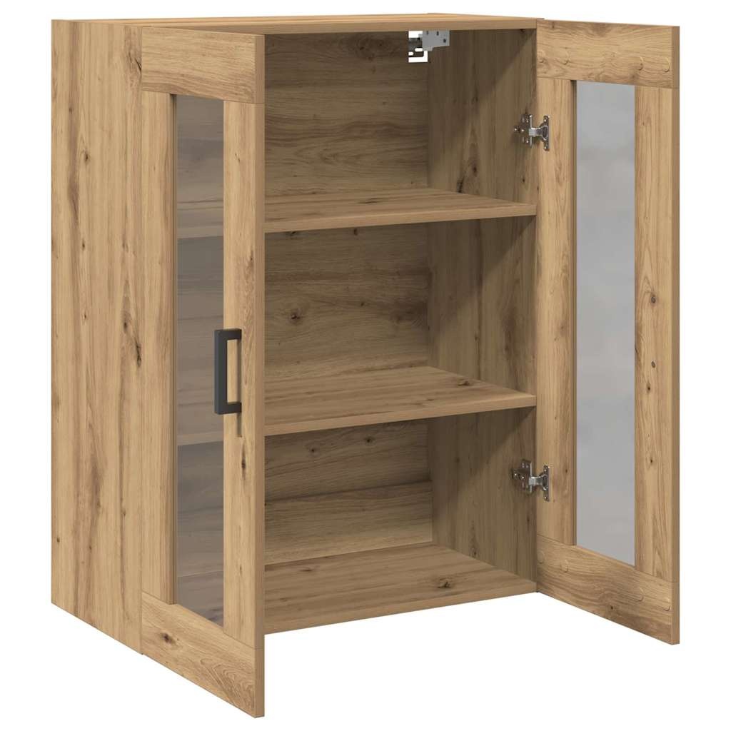 VidaXL Wandkast artisanaal eikenkleurig 69.5 x 34 x 90 cm Bewerkt hout